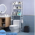 thumbnail image 2 of Over The Toilet Storage Rack, 3 Tier Freestanding Bathroom Organizer Shelf, Anti-Rust Metal Space Saving Laundry & Toilet Storage Rack, White, 2 of 7