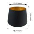 thumbnail image 2 of FSLiving Black-Gold Mushroom Designed Fabric Lamp Shade Replacement, Slip UNO Fitter Art Cover, Decorative for DIY Torchiere Ceiling Pendants Table, Swag Lamp Wall Sconce, 12" X 10" X 16", 2 of 5