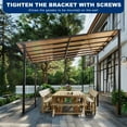 thumbnail image 2 of 10' x 12' Outdoor Pergola Gazebo – Sturdy Wall-Mounted Metal Awning with Roof.  Designed for Durability, This Spacious Heavy-Duty Gazebo is Ideal for Patios, Decks, and Backyards, 2 of 9