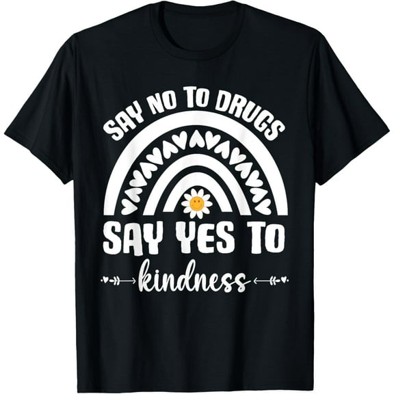 Say No To Drugs Red Ribbon Week T-ShirtMen and women, Black T-shirt, size: Extra large