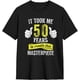 thumbnail image 2 of Funny 50 Years Old Joke 50th Birthday Men's Cotton T-Shirts Casual Basic Crew Neck Tshirts Short Sleeve Tee Shirts,, 2 of 6