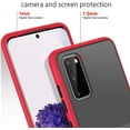 thumbnail image 4 of Case for Samsung Galaxy S20 Thin Shockproof Phone Case PC Back TPU Bumper [Protect from Fingerprint/Shock/Scratch/Slip] Translucent Matte Phone Cover for Samsung Galaxy S20-Red, 4 of 7