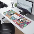 thumbnail image 2 of Long Mouse Pads for Desk,Multicolor Ethnic Geometric Pattern Desk Mats on Top Of Desks, Desk Mouse Pad Extra Large with 3mm Non-Slip Base and Stitched Edge for Gaming,Office,Work,Home 31.5"x11.8", 2 of 6