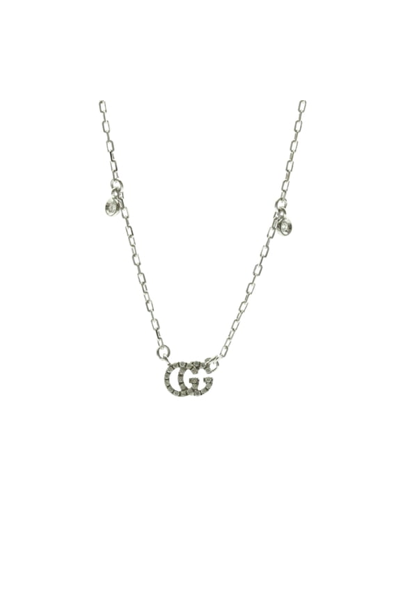 Pre-Owned Gucci GG Running Diamond Necklace White Gold (18K) Diamond Women,Men Fashion Pendant...