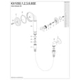thumbnail image 3 of Kingston Brass KX1052SE Victorian Hand Shower Kit, Polished Brass, 3 of 4