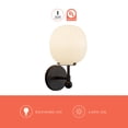 thumbnail image 2 of Alora Lighting Wv579107 Cherise 12" Tall Bathroom Sconce - Matte Black / Glossy Ribbed, 2 of 7
