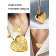 thumbnail image 4 of KeyStyle Heart Necklace for Women Personalized Locket Necklaces that Holds Pictures 14K Gold Plated, 4 of 10