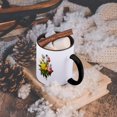 thumbnail image 5 of 3dRose, Pink and Yellow Roses, 11oz Two-Tone Black Mug, 5 of 7