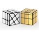 thumbnail image 1 of Speed Cube Set of 2 Gold Mirror S Cube, Silver Windmirror Cube, Irregular Speedcubing 3x3x3 Twisty Box Puzzle, 1 of 5