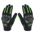 thumbnail image 1 of Riwcyla Motorcycle Gloves for Men Women Motorbike ,Slip Breathable Touchscreen Gloves with Knuckle Protection for Riding, Road Racing, Cycling, Black and Green XXL, 1 of 6