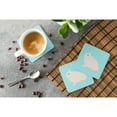 thumbnail image 3 of Carolines Treasures BB8138FC Hermelin Rabbit Blue Check Foam Coaster, Set of 4, 3 of 3