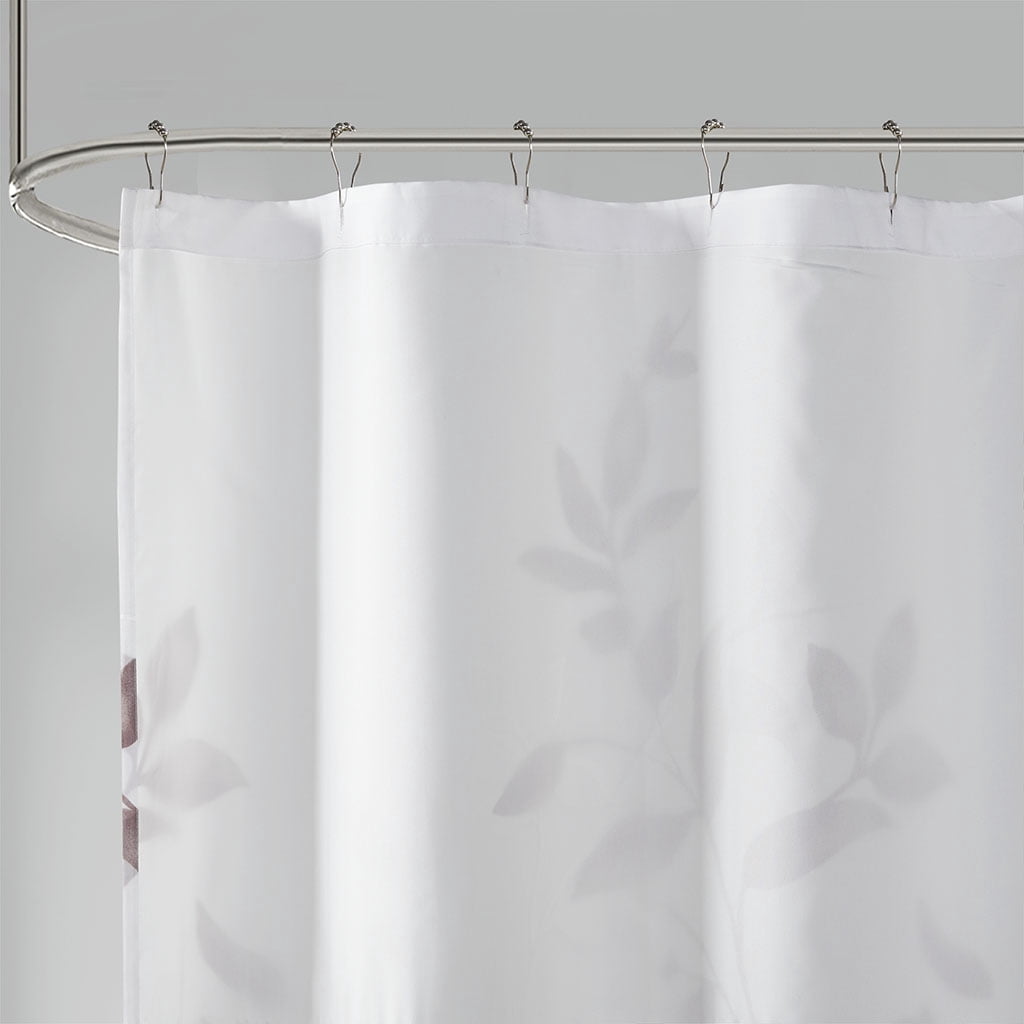 MAYEERTY Burnout Printed Shower Curtain, Multicolor Floral Bathroom Shower Curtains