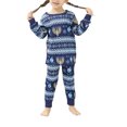 thumbnail image 5 of TSEXIEFOOFU Christmas Family Matching Pajamas Printed Striped Long Sleeve Tops and Stretch Casual Pants Sleepwear, 5 of 6
