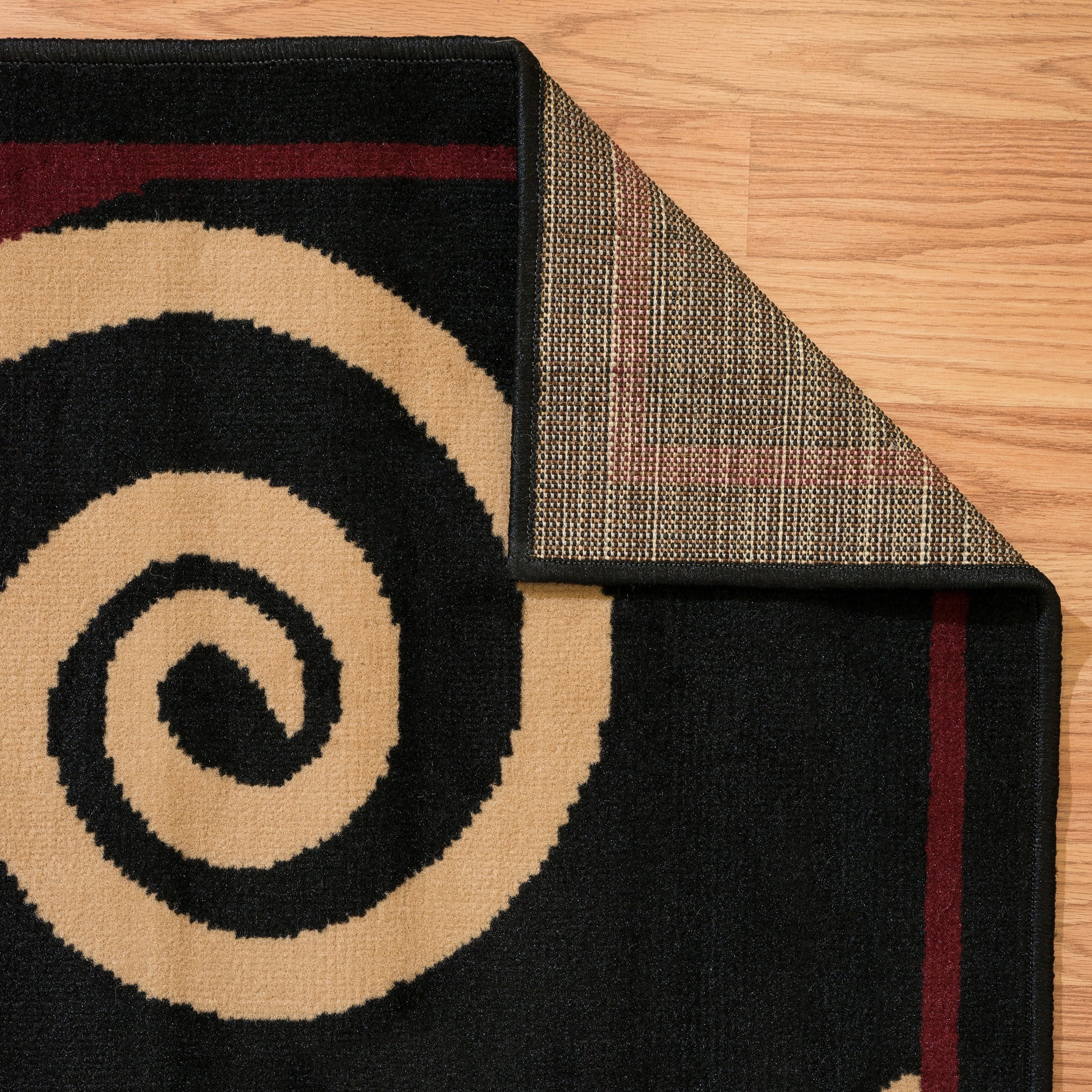United Weavers of America Runner Rug, Geometric, Burgundy, 2'3 x 7'2", Power-loomed, Stain-resistant