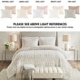 thumbnail image 3 of Madison Park Soft Plush Comforter Long Faux Fur Design, Mid Century, Modern All Season Down Alternative Bedding Set with Matching Sham, King/Cal King, Gia, Natural/Blush 3 Piece, 3 of 4