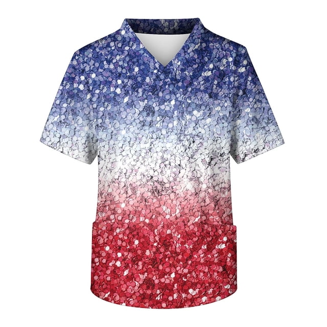 Birdeem T-Shirt Décontracté à Manches Courtes Col en V Imprimé Mode pour Femmes Grande Taille