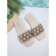 thumbnail image 4 of Women's Flat Sandals With Rhinestone, Summer Fashionable Slip-Ons, Elegant And Comfortable Open Toe Mules, Great For Traveling, Black, 4 of 4