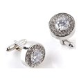 thumbnail image 4 of Cheers.US 2 Pairs Men Fashion Shiny Rhinestone Men's Cuff Links Wedding Party Shirt Round Cufflinks Formal Suit Accessories with Presentation Gift Special Occasions Anniversary Suit Cuff, 4 of 7