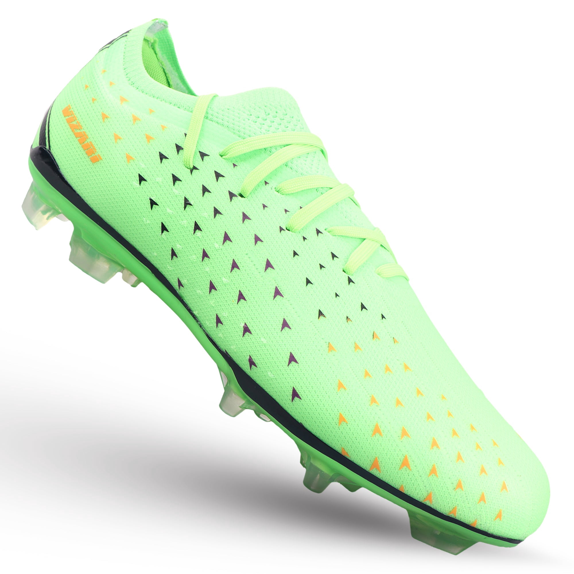 Vizari Tioga FG Soccer Cleats for Men and Women | Wide Fit Outdoor Football Shoes with TPU Studs - LIME, 6.5