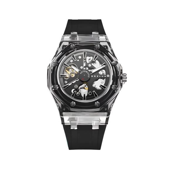 SKMEI Watches for Men Skeleton Automatic Mechanical Watch Luxury Dress Stainless Steel Waterproof Luminous Wrist Watches