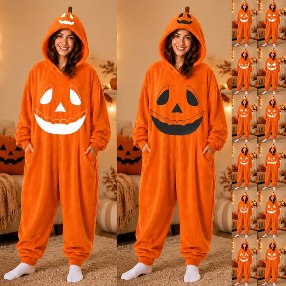 Halloween Pumpkin Oversized Wearable Blanket Hoodie Cozy Plush Lounger Hooded Wearable Blanket Oversized