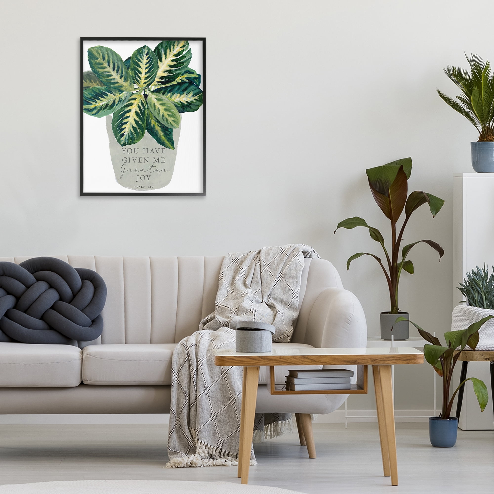 Stupell Industries Prayer & House Plant Black Framed Giclee Art, design by Lanie Loreth