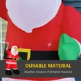 thumbnail image 5 of HOMCOM Inflatable Christmas Outdoor Lighted Yard Decoration, Santa Claus with Candy Cane, 8' Tall, 5 of 9