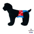 thumbnail image 4 of Barkertime Red Quatrefoil on Aqua Blue Dog Diaper, 4 of 6