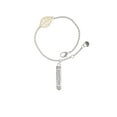 thumbnail image 2 of Delight Jewelry Silvertone Guardian Angel Bar - Goldtone Leaf Delicate Bracelet, 6.25+1.75", 2 of 4