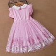thumbnail image 4 of Girl Elsa Princess Dress Short Sleeve Birthday Dress Up, Size 2-7T, 4 of 7