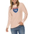 thumbnail image 3 of Big Size Interstate Freeway 10 Graphic Long Sleeve Crewneck Tee - Pale Pink 3XL, 3 of 4