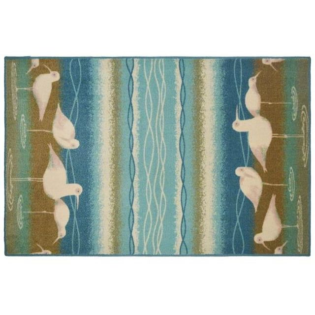Mayberry Rug SEA10457 30X46 30 x 46 in. Seaside Wading Seagulls Area Rug