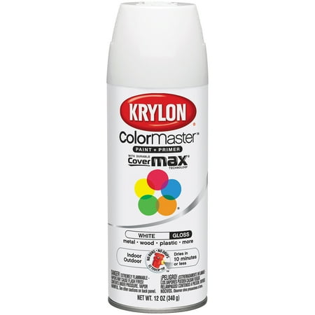 UPC 724504015017 product image for Krylon Colormaster Paint + Primer Spray Paint  Gloss  White  12 oz. | upcitemdb.com