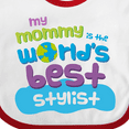 thumbnail image 4 of Inktastic Stylist Mom Baby Girls Baby Bib, 4 of 4