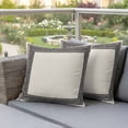 thumbnail image 5 of Pack of 2 Outdoor Pillow Covers 20x20 Inch Waterproof Black Cream Greek Key Throw Pillow Covers,Decorative Couch Pillow Shams Protectors Geometric Greece Ancient Rustic Patio Cushion Pillowcases, 5 of 8