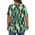 thumbnail image 2 of Otvok Womens Plus Size Tops Oversized Short Sleeve V Neck T-Shirt Casual Summer Graphic Tees, 2 of 6