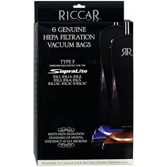 Riccar Genuine Vacuum Bag for: Riccar RFH-6 / Type F (Single Pack)