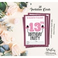 thumbnail image 5 of Darling Souvenir White Birthday Invitation Card Printable Fill or Write In Blank Invites Party Supplies Pack Of 28 5 x 7 Inches, 5 of 5
