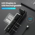 thumbnail image 4 of Sejoy Men's Beard Trimmer,Hair Clippers, Waterproof Electric Nose Haircut Mustache Body Trimmer Cordless Foil Shaver Grooming Kit,LED Display Home Travel,Black, 4 of 10