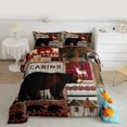thumbnail image 2 of Homewish Woodland Wildlife Bear Deer Boy Girl Bedding Comforter Set 2pcs,Rustic Lodge Cabin Twin Comforter Sets Microfiber,Retro Vintage Aesthetic Breathable Bedding Set,Ultra Soft Home Decor, 2 of 8
