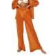 thumbnail image 4 of Txlixc Blusa de botón transparente de manga larga y pantalones de piernas anchas para mujeres Txlixc  moda, 4 of 6