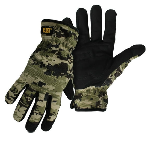 Cat CAT012270L Utility Gloves Touchscreen Capable, Large, Camouflage, Each