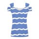 thumbnail image 4 of Camisas de Manga Corta para las Mujeres, Cuello en V Plegable de Impresión Del Hombro Top Casual Hecho de Poliéster Cómodo para el Verano, Tops de Bikini para las Mujeres, 4 of 6