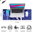 thumbnail image 5 of 31.5 x 11.8 Inch Gaming Mouse Pad XL in Vibrant Japanese Blue Wave Design: Non Slip Rubber Base with Stitched Edges, 5 of 7