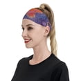 thumbnail image 5 of Sports Headbands Sweat Absorbing Breathable Hair Head Bands for Running Fitness Gym, Trippy Abstract Purple Tie Dye, 5 of 7