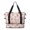 Bichon Frise and Flowers Pink Pattern, variant on Bichon Frise and Flowers Pink Pattern Expandable Travel Tote Bag, Luggage Sleeve Travel Bag with Dry Wet Pockets, Expandable Bottom Gift Ideas for All People