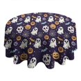 thumbnail image 4 of Dark Halloween Pattern Round Tablecloth 60"x60",Wrinkle Wipeable Table Cloth for Kitchen Dining Room Picnic Patio Party, 4 of 6