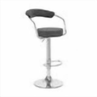 Zool Tabouret de Bar Contemporain Réglable en Faux Cuir - Réglable Noir Réglable