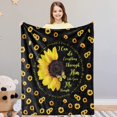 thumbnail image 5 of Kainsy Sunflower Flannel Fleece Blanket, Butterfly and Sunflower Throw Blanket for Kids Child Girls, Soft Warm Lightweight Blanket for Home Living Room Bedroom Decor Black(40"x50"), 5 of 8