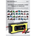 thumbnail image 2 of 12V 6A Smart Repair Charger Pulse Repair LED Display Smart Fast Charge Lead-Acid Charger for Car Auto US Plug,1 * Car Battery Charger,Yellow&Black, 2 of 8